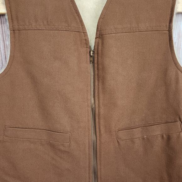 Carhartt Vest Men's L Duck Canvas 6SV Sherpa Lined Hunting Made In USA - Picture 3 of 6